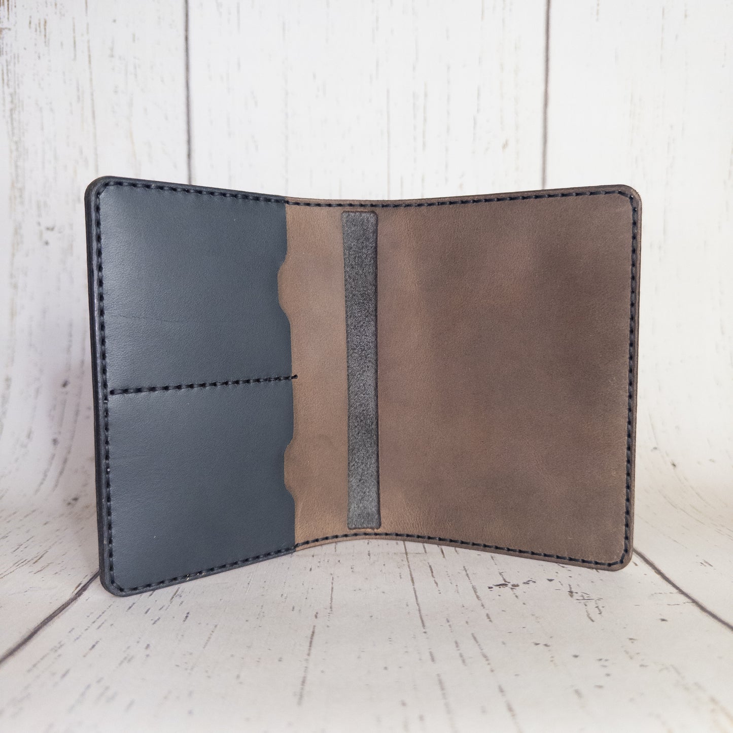 Passport Holder (Gray/Tan)