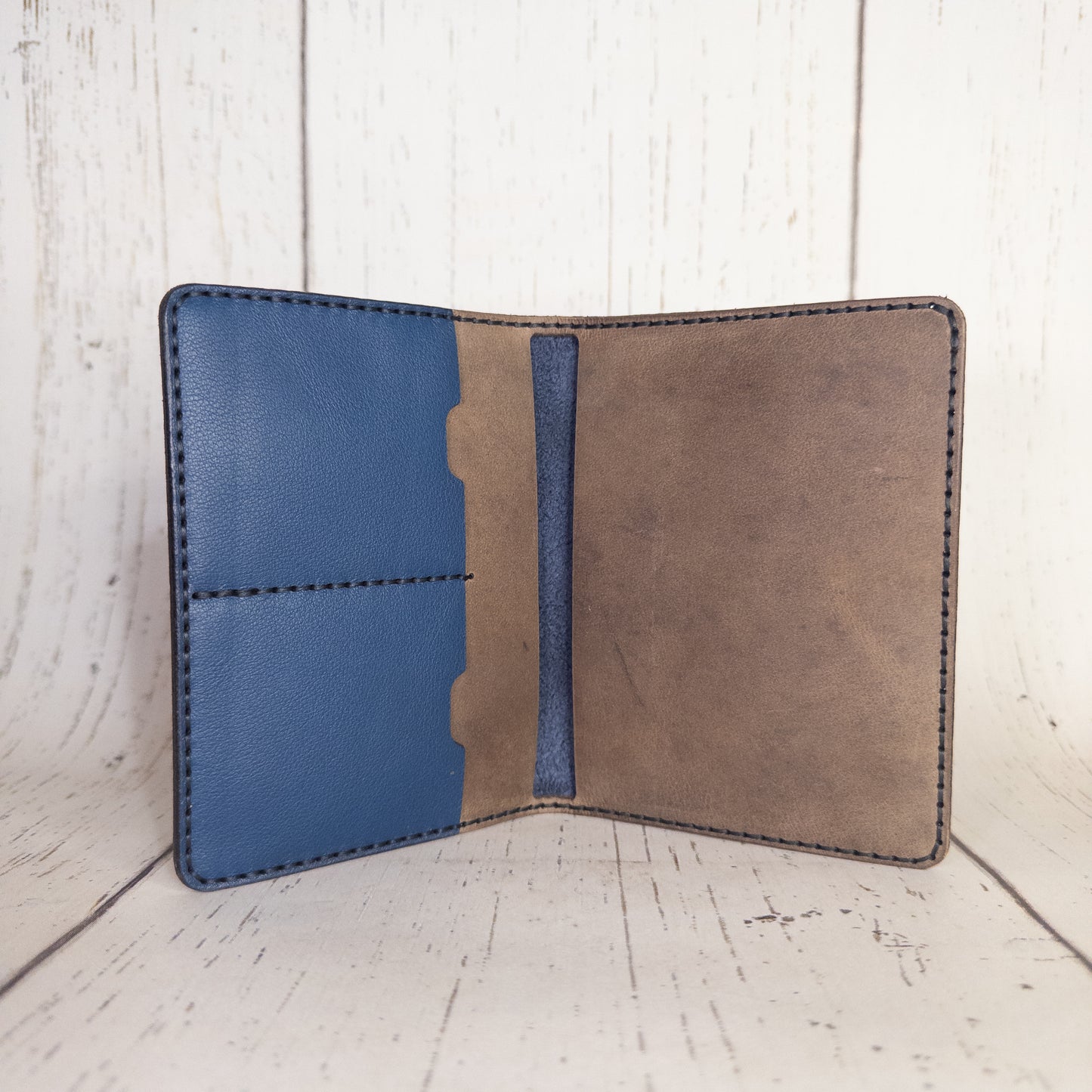 Passport Holder (Blue/Tan)