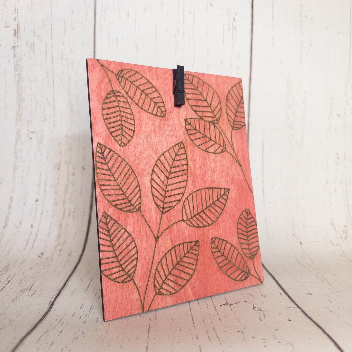 Photo Stand Leafy (Coral)