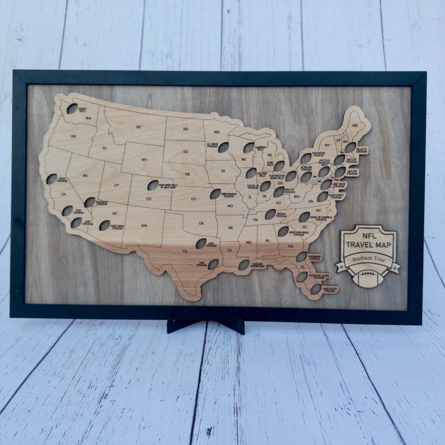 Travel Map / NFL Stadiums (Footballs)