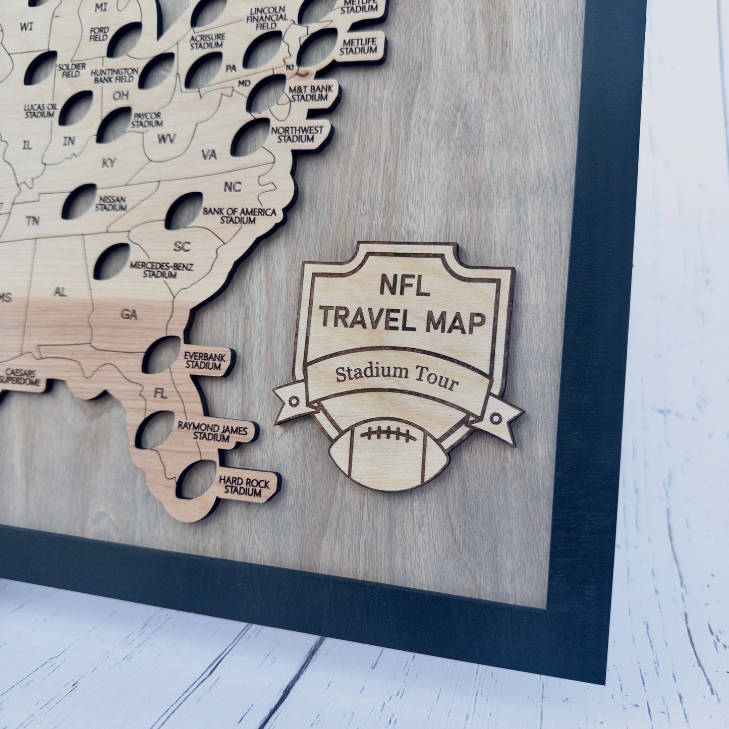 Travel Map / NFL Stadiums (Footballs)