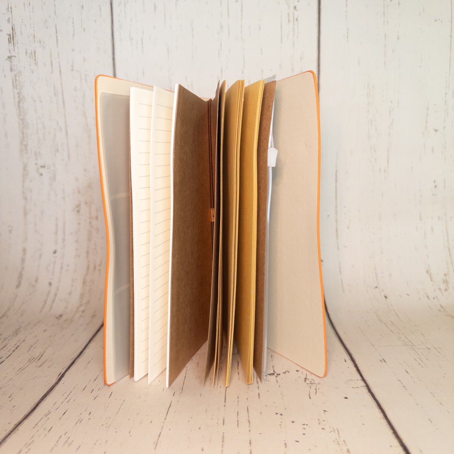 Leather Journal Camping (Orange)