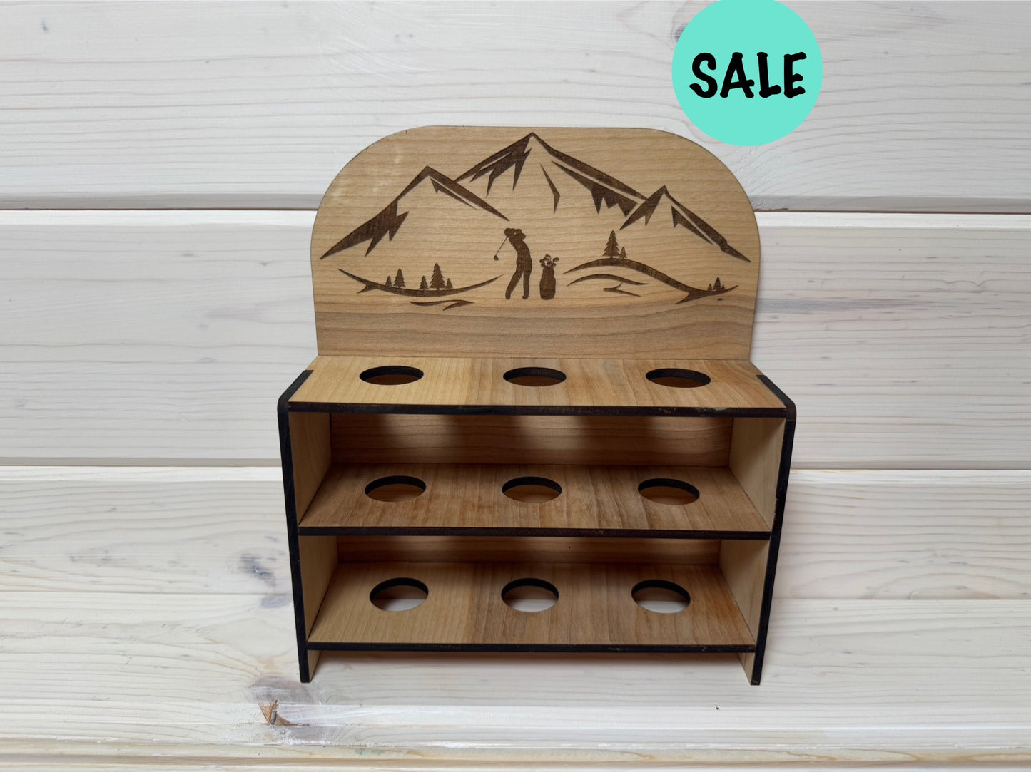 Golf Ball Display Mini (Mountains/Natural)