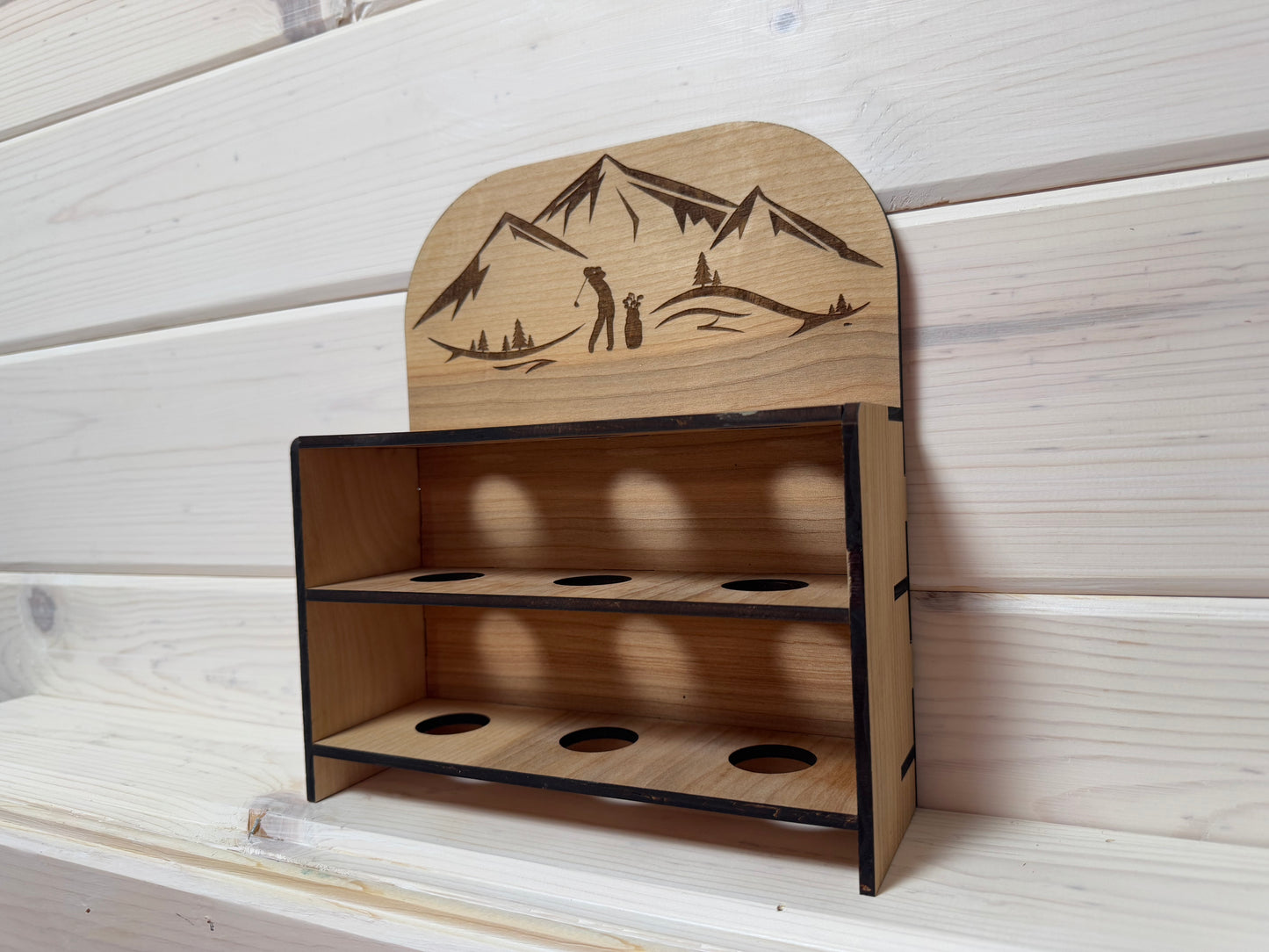 Golf Ball Display Mini (Mountains/Natural)