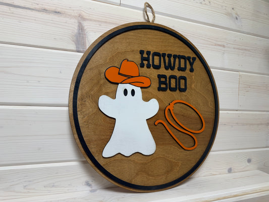 Door Hanger (Howdy Boo/Orange)