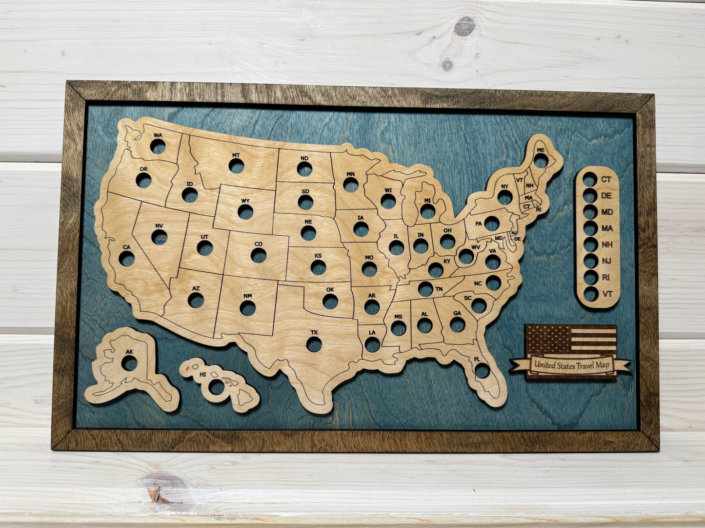 U.S. States Mini (Blue/Jacobean)