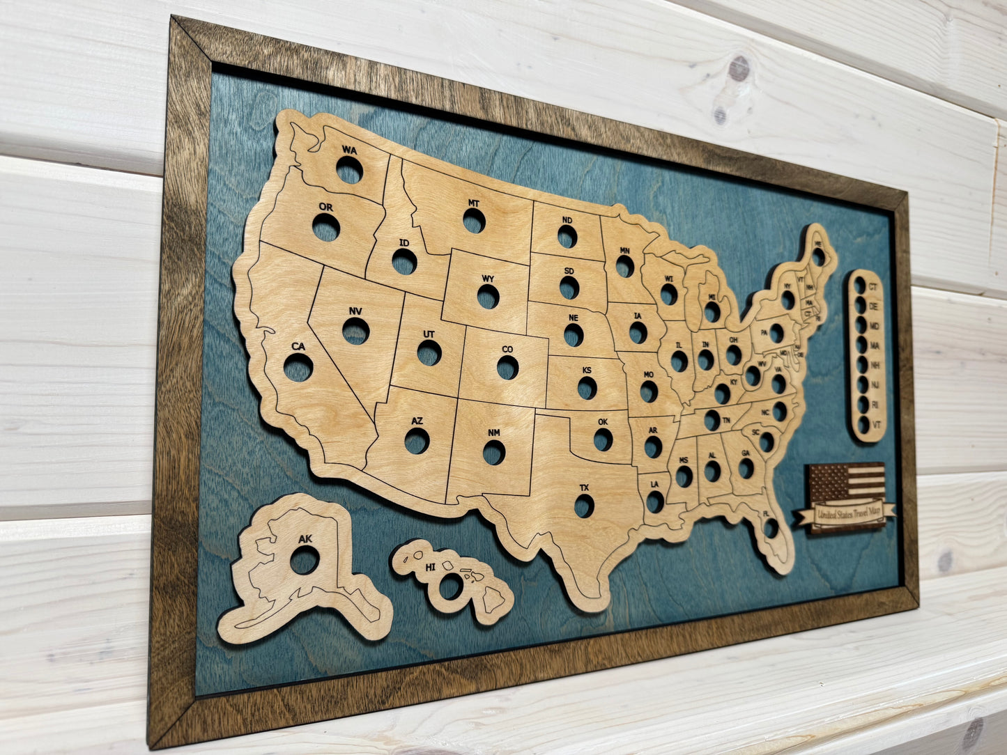 U.S. States Mini (Blue/Jacobean)