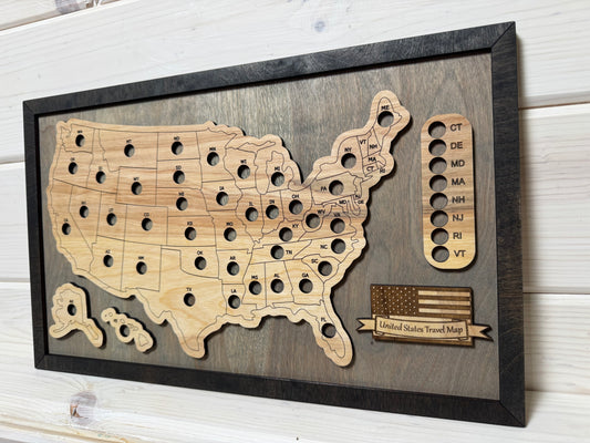 U.S. States Mini (Grey/Black)