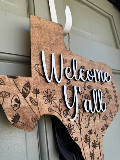 Door Hanger / Welcome Y'all Texas
