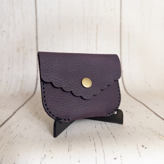 Coin Purse Scalloped (Plum/Bronze)