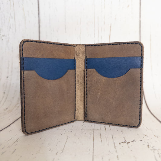 Bifold Wallet (Tan/Blue)