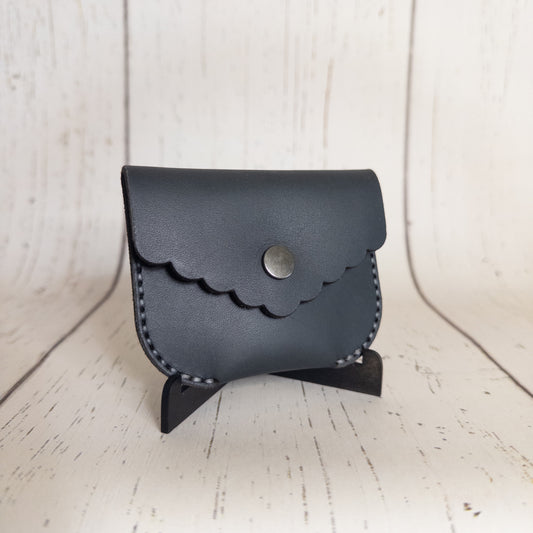 Coin Purse Scalloped (Gray/Gunmetal)