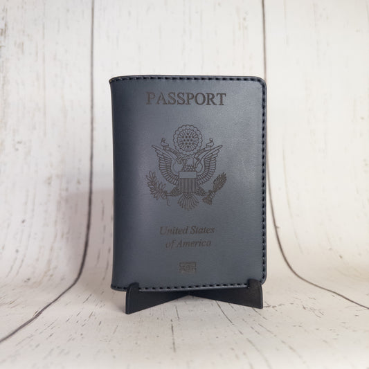 Passport Holder (Gray/Tan)