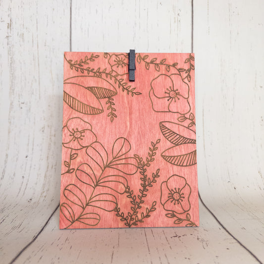 Photo Stand Floral (Coral)