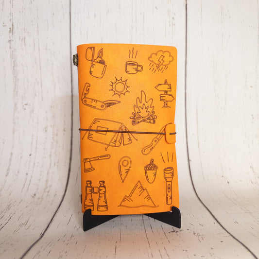 Leather Journal Camping (Orange)
