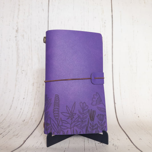 Leather Journal Meadow (Purple)