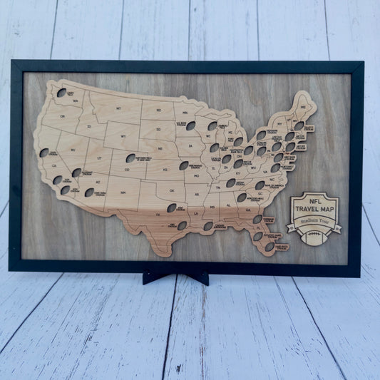 Travel Map / NFL Stadiums (Footballs)