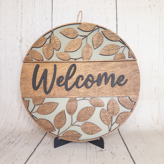Door Hanger / Welcome Leafy