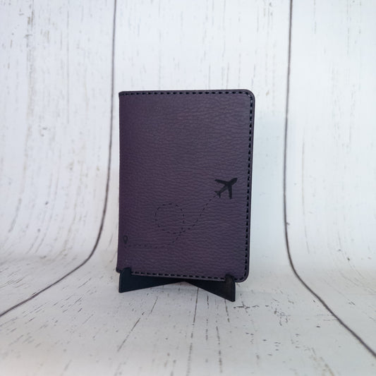 Passport Holder (Plum/Black)