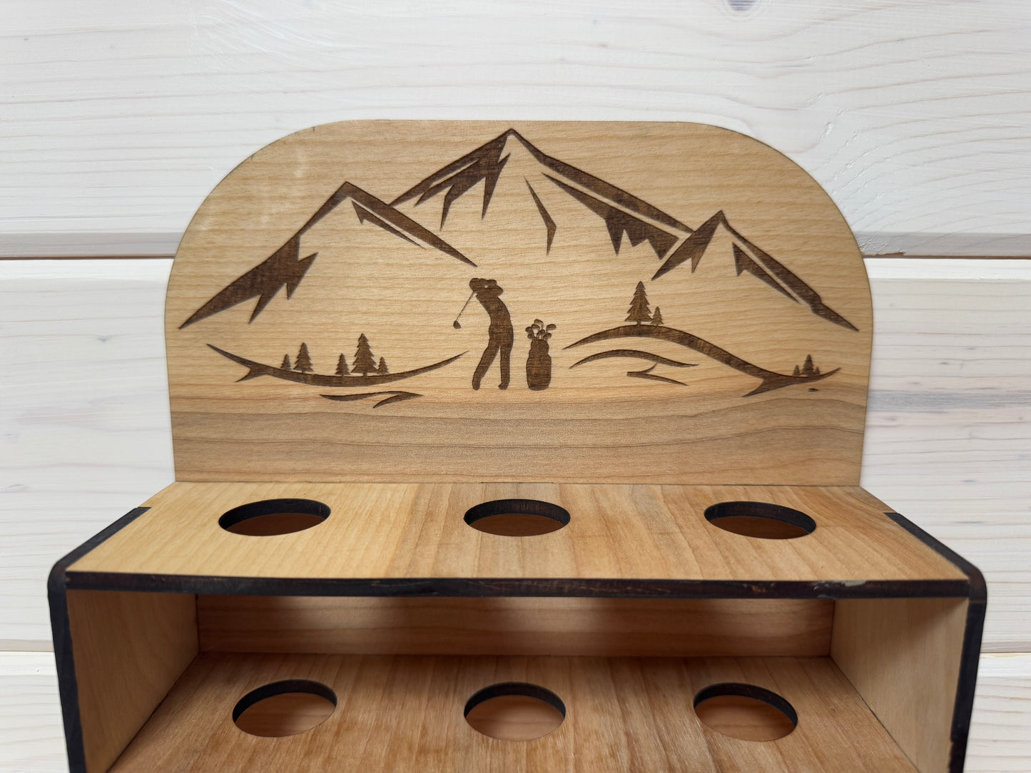 Golf Ball Display Mini (Mountains/Natural)