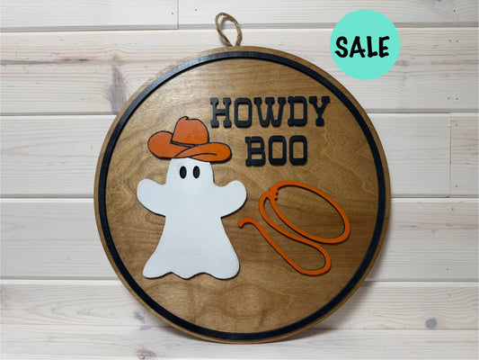 Door Hanger (Howdy Boo/Orange)