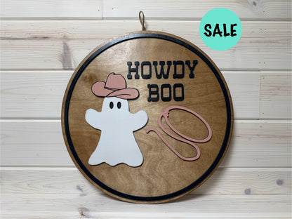 Door Hanger (Howdy Boo/Pink)