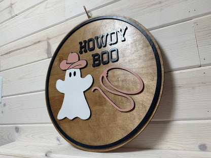 Door Hanger (Howdy Boo/Pink)