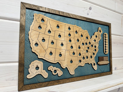 U.S. States Mini (Blue/Jacobean)