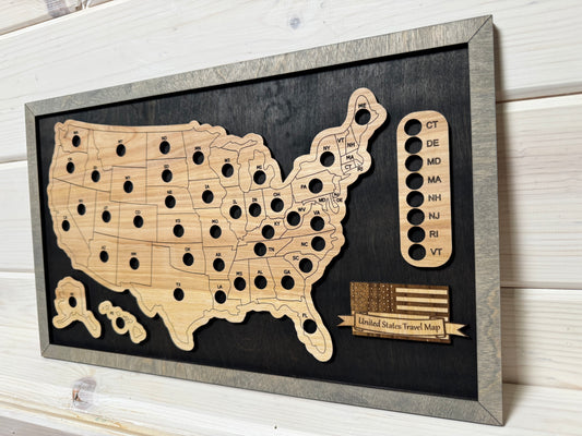 U.S. States Mini (Black/Grey)