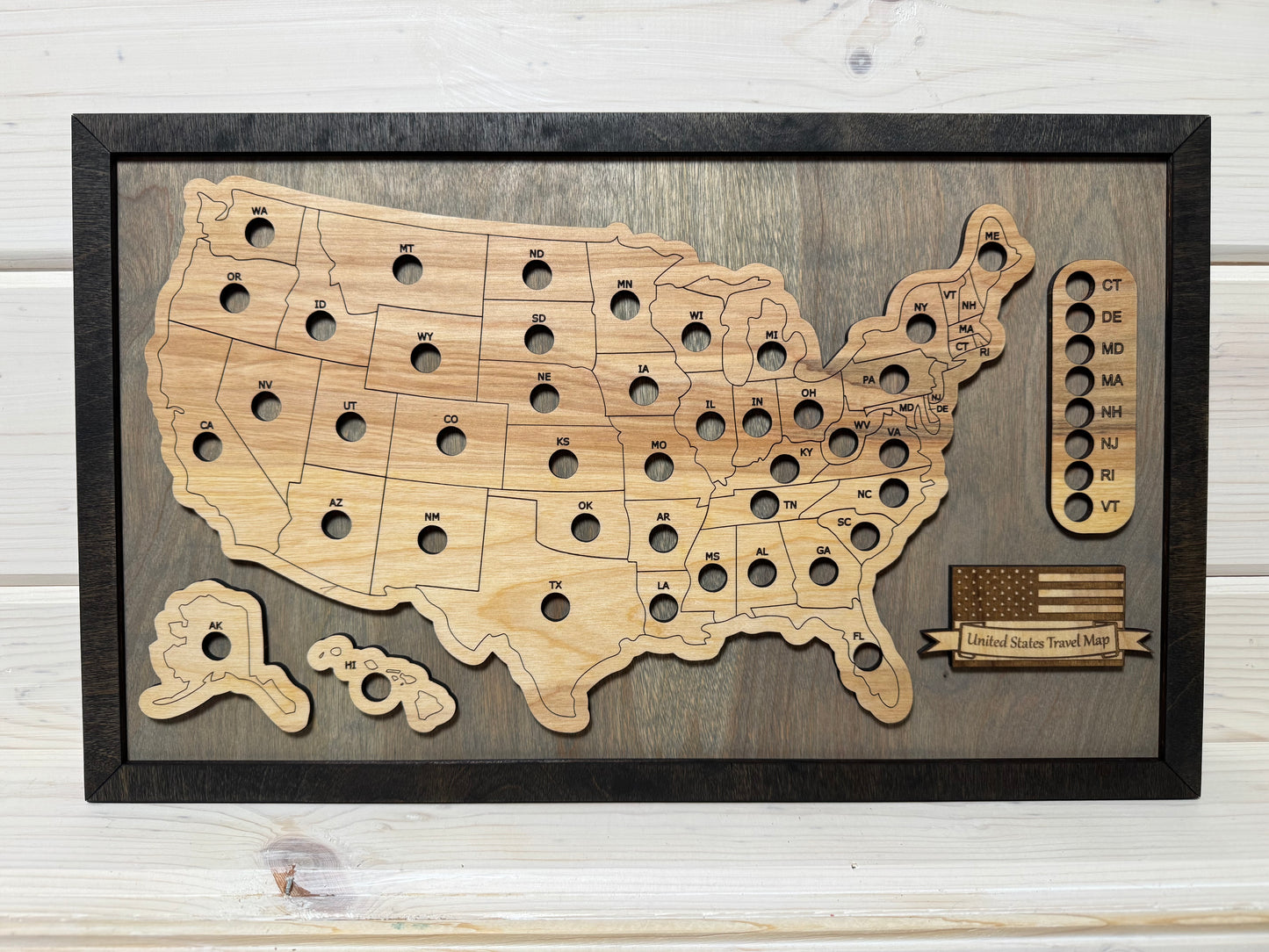 U.S. States Mini (Grey/Black)