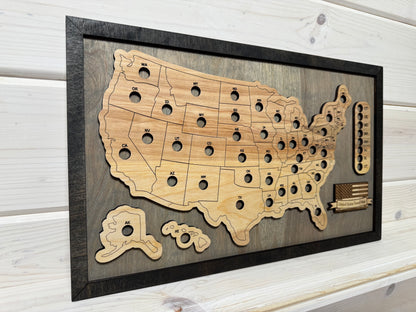 U.S. States Mini (Grey/Black)