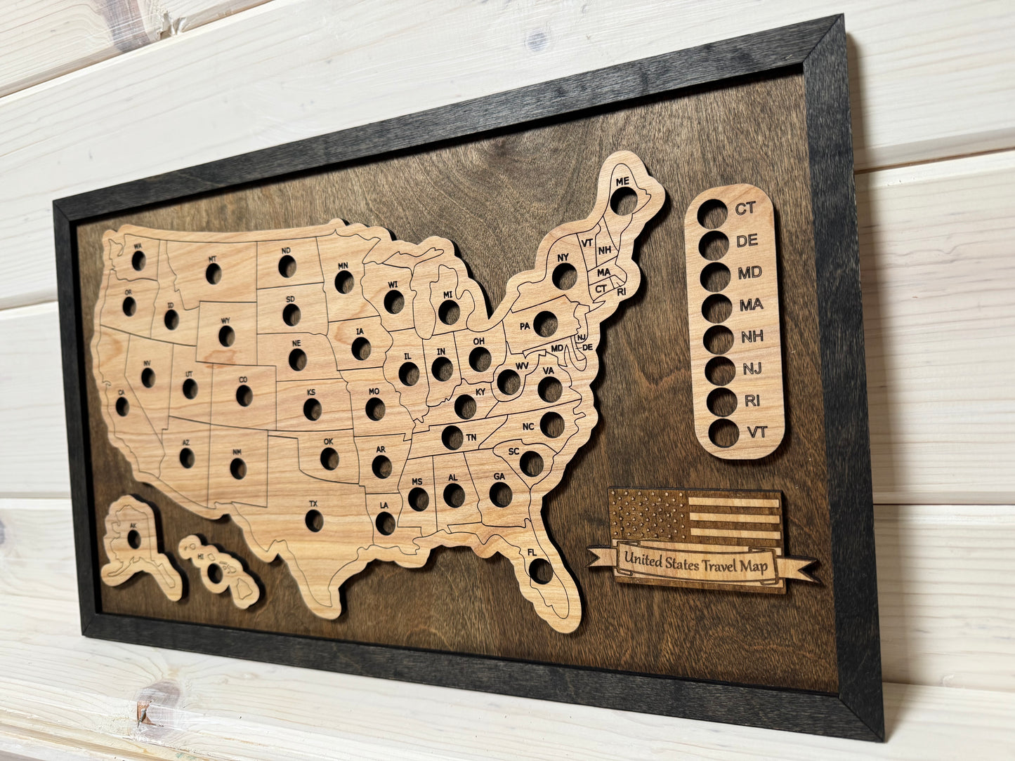 U.S. States Mini (Jacobean/Black)