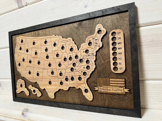 U.S. States Mini (Jacobean/Black)