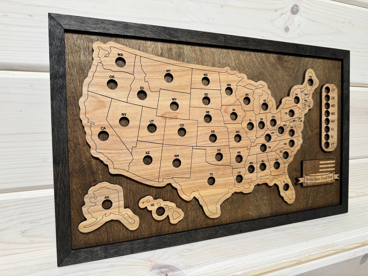 U.S. States Mini (Jacobean/Black)