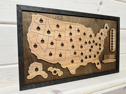 U.S. States Mini (Jacobean/Black)